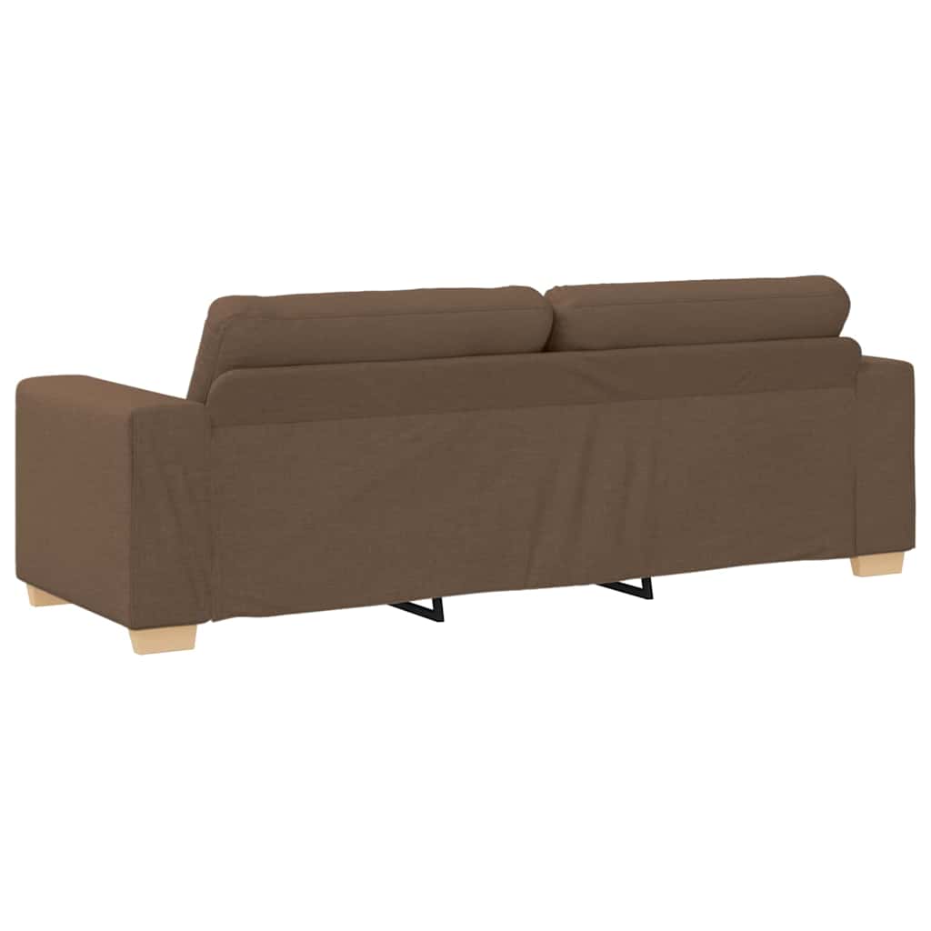 Sofa Set mit Kissen 2 pcs Braun 221 x 78 x 80 cm Stoff