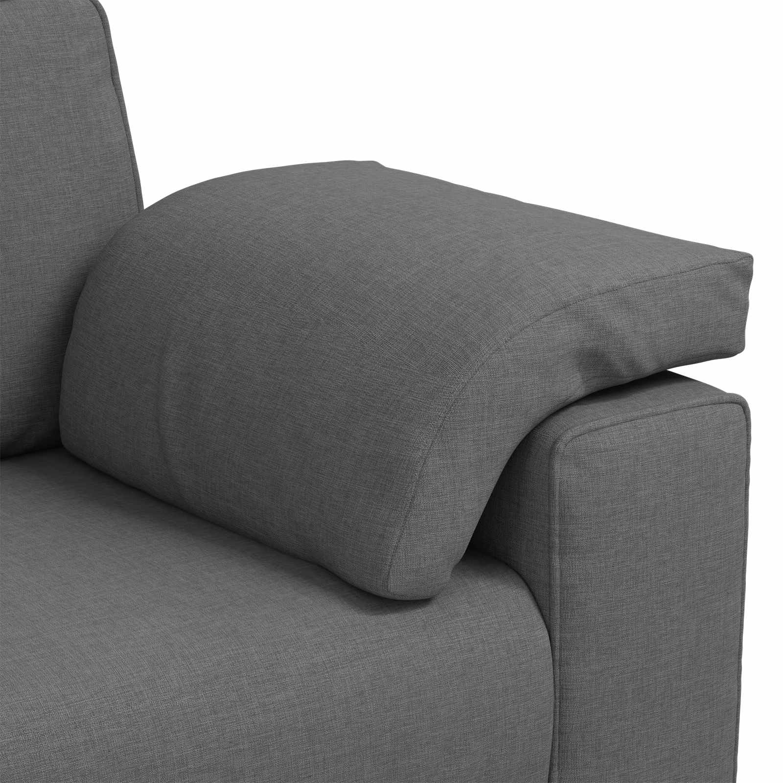 Sofa 2 stk. Dunkelgrau Stoff