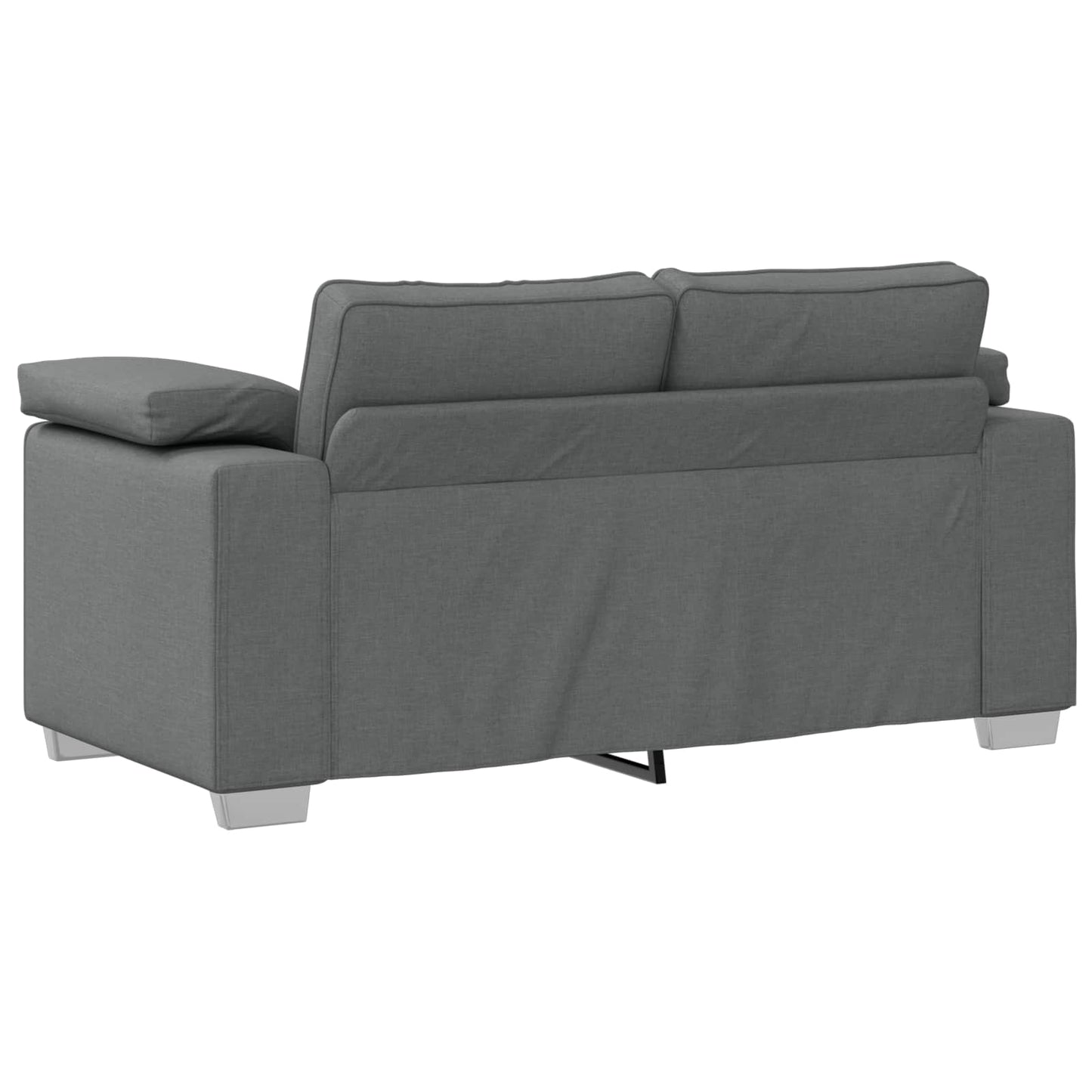 Sofa 2 stk. Dunkelgrau Stoff