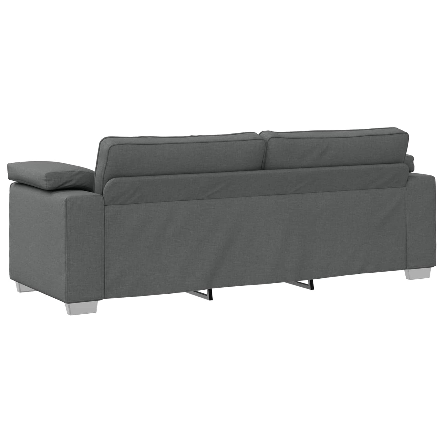 Sofa 2 stk. Dunkelgrau Stoff