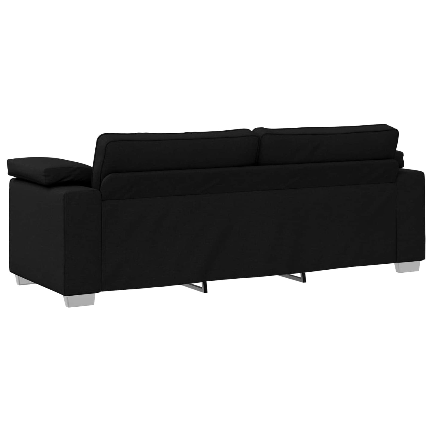 Sofa 2 stk. Schwarz Stoff