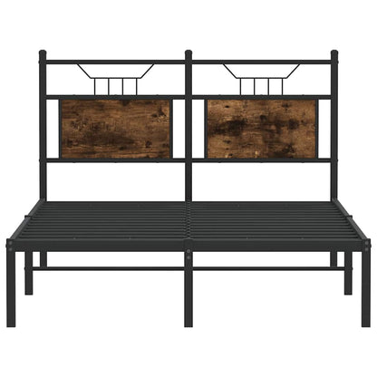 Bettgestell ohne Matratze Räuchereiche 120x200 cm Holzwerkstoff