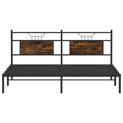 Bettgestell ohne Matratze Räuchereiche 183x203 cm Holzwerkstoff