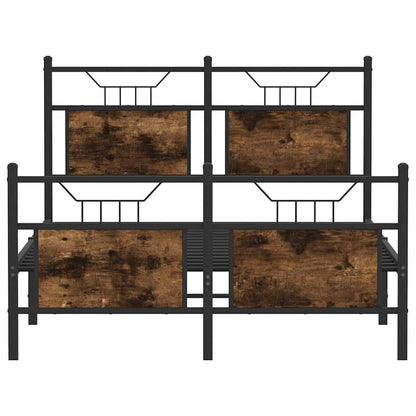 Bettgestell ohne Matratze Räuchereiche 120x190 cm Holzwerkstoff