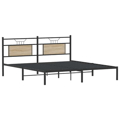 Bettgestell ohne Matratze Sonoma-Eiche 183x203 cm Holzwerkstoff