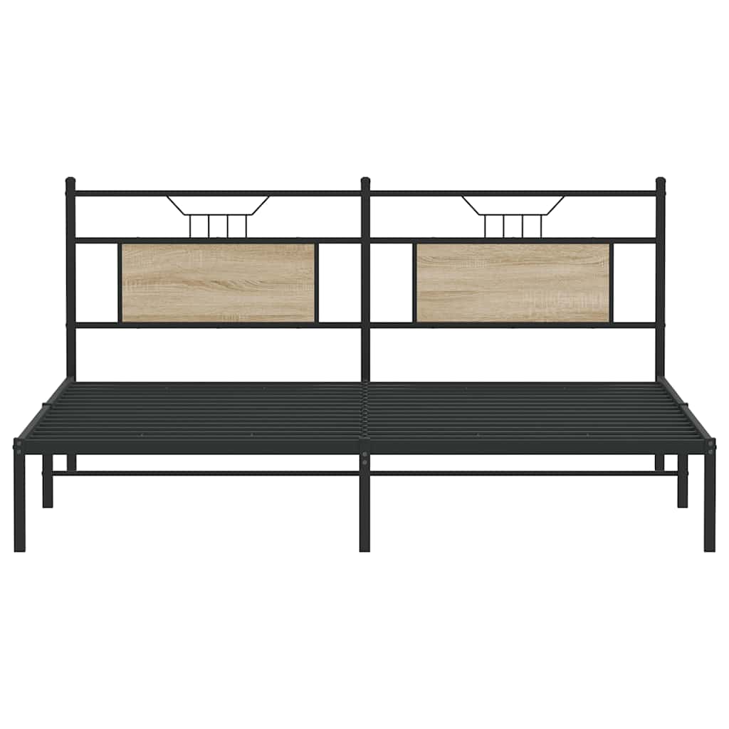 Bettgestell ohne Matratze Sonoma-Eiche 183x203 cm Holzwerkstoff