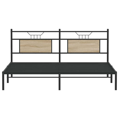 Bettgestell ohne Matratze Sonoma-Eiche 183x203 cm Holzwerkstoff