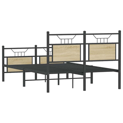 Bettgestell ohne Matratze Sonoma-Eiche 120x200 cm Holzwerkstoff