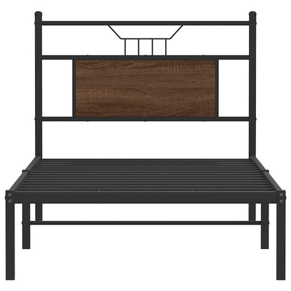 Bettgestell ohne Matratze Braun Eiche 90x190 cm Holzwerkstoff