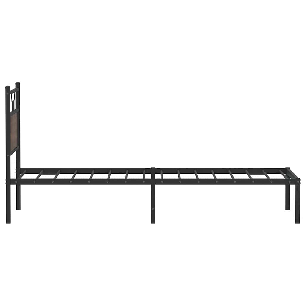 Bettgestell ohne Matratze Braun Eiche 90x190 cm Holzwerkstoff