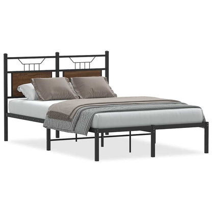 Bettgestell ohne Matratze Braun Eiche 120x190 cm Holzwerkstoff