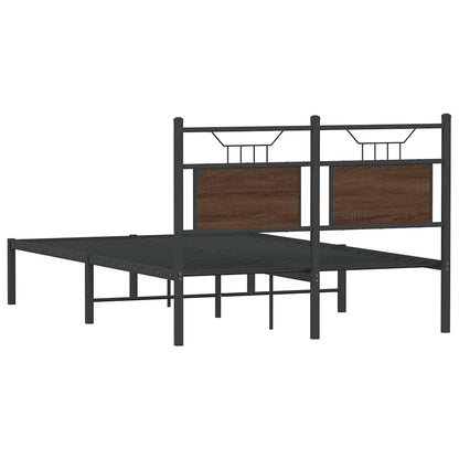 Bettgestell ohne Matratze Braun Eiche 120x190 cm Holzwerkstoff