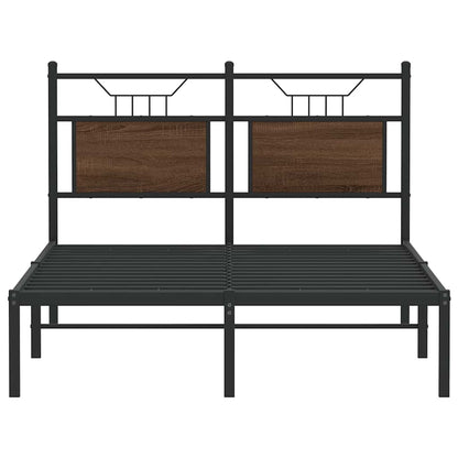 Bettgestell ohne Matratze Braun Eiche 120x200 cm Holzwerkstoff