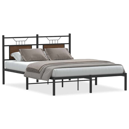 Bettgestell ohne Matratze Braun Eiche 140x200 cm Holzwerkstoff