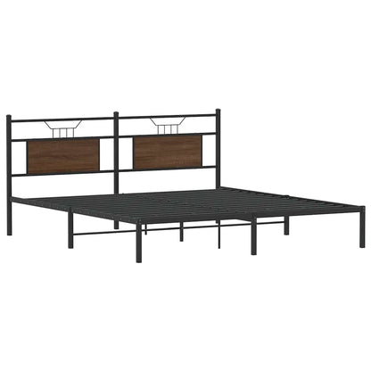 Bettgestell ohne Matratze Braun Eichen-Optik 183x203 cm