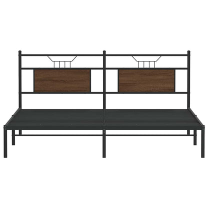 Bettgestell ohne Matratze Braun Eichen-Optik 183x203 cm