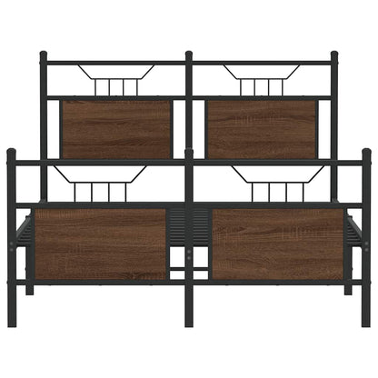 Bettgestell ohne Matratze Braun Eiche 120x190 cm Holzwerkstoff
