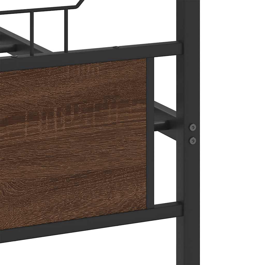 Bettgestell ohne Matratze Braun Eiche 120x190 cm Holzwerkstoff