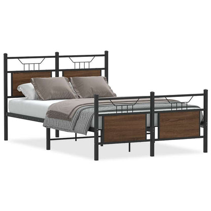 Bettgestell ohne Matratze Braun Eiche 120x200 cm Holzwerkstoff