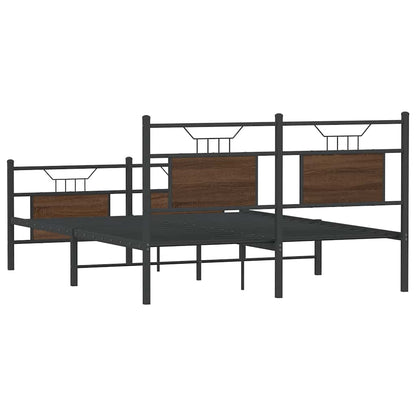 Bettgestell ohne Matratze Braun Eiche 140x200 cm Holzwerkstoff