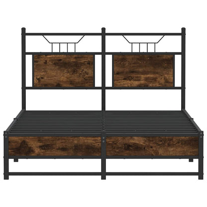 Bettgestell ohne Matratze Räuchereiche 120x190 cm Holzwerkstoff