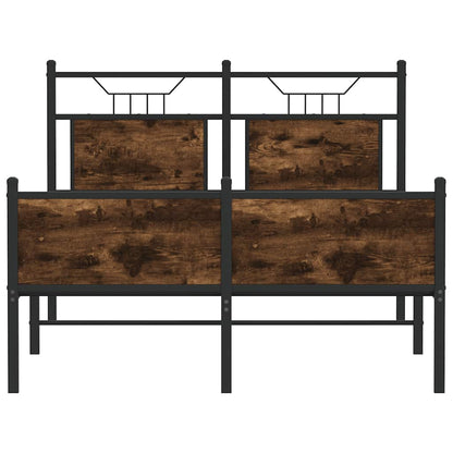 Bettgestell ohne Matratze Räuchereiche 120x200 cm Holzwerkstoff
