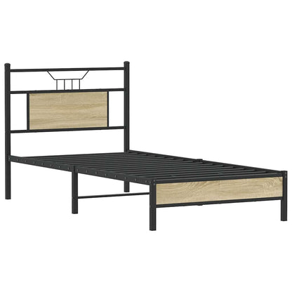 Bettgestell ohne Matratze Sonoma-Eiche 75x190 cm Holzwerkstoff