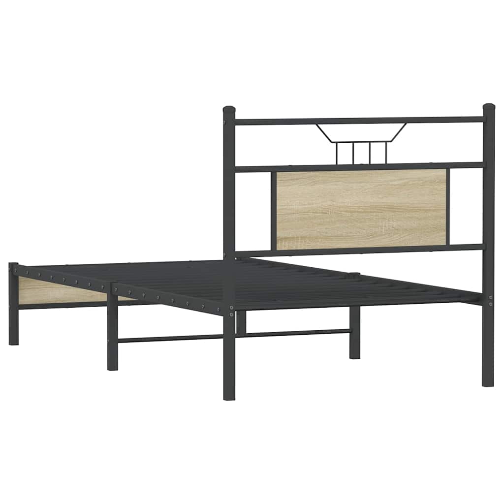 Bettgestell ohne Matratze Sonoma-Eiche 75x190 cm Holzwerkstoff