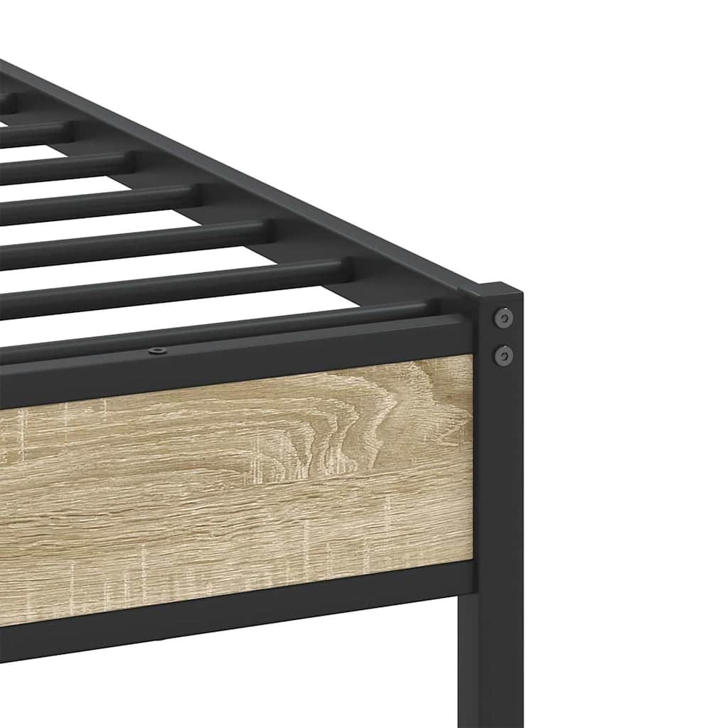 Bettgestell ohne Matratze Sonoma-Eiche 75x190 cm Holzwerkstoff