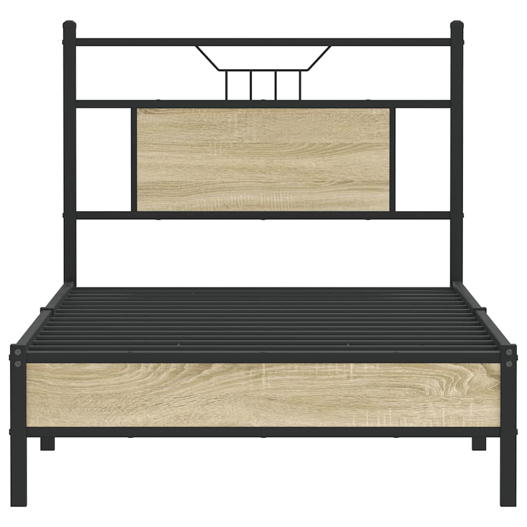 Bettgestell ohne Matratze Sonoma-Eiche 80x200 cm Holzwerkstoff