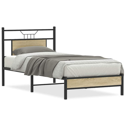 Bettgestell ohne Matratze Sonoma-Eiche 90x200 cm Holzwerkstoff