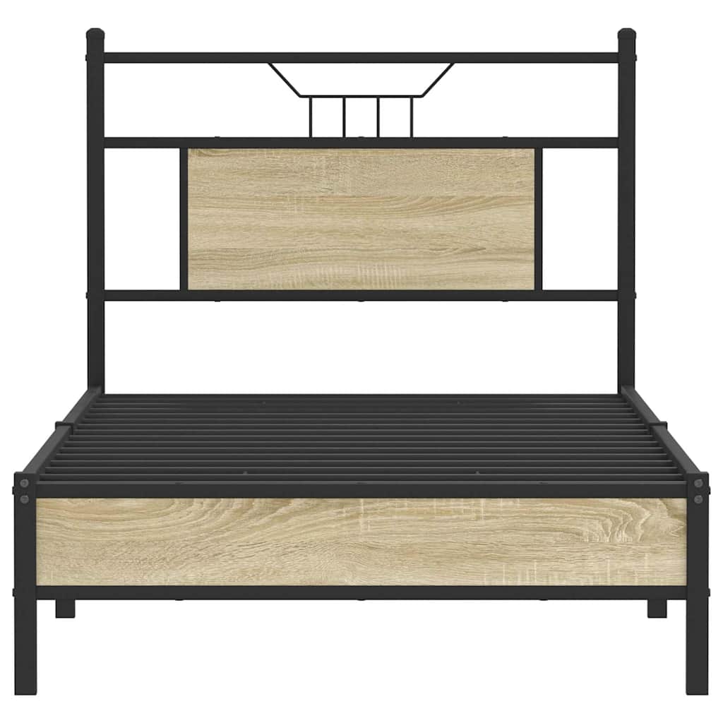 Bettgestell ohne Matratze Sonoma-Eiche 90x200 cm Holzwerkstoff