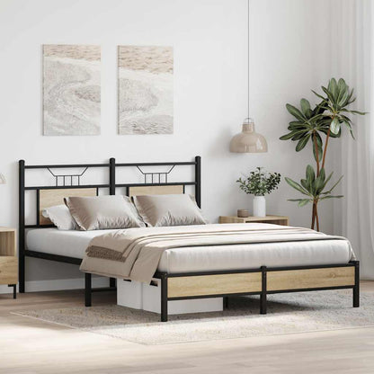 Bettgestell ohne Matratze Sonoma-Eiche 140x200 cm Holzwerkstoff