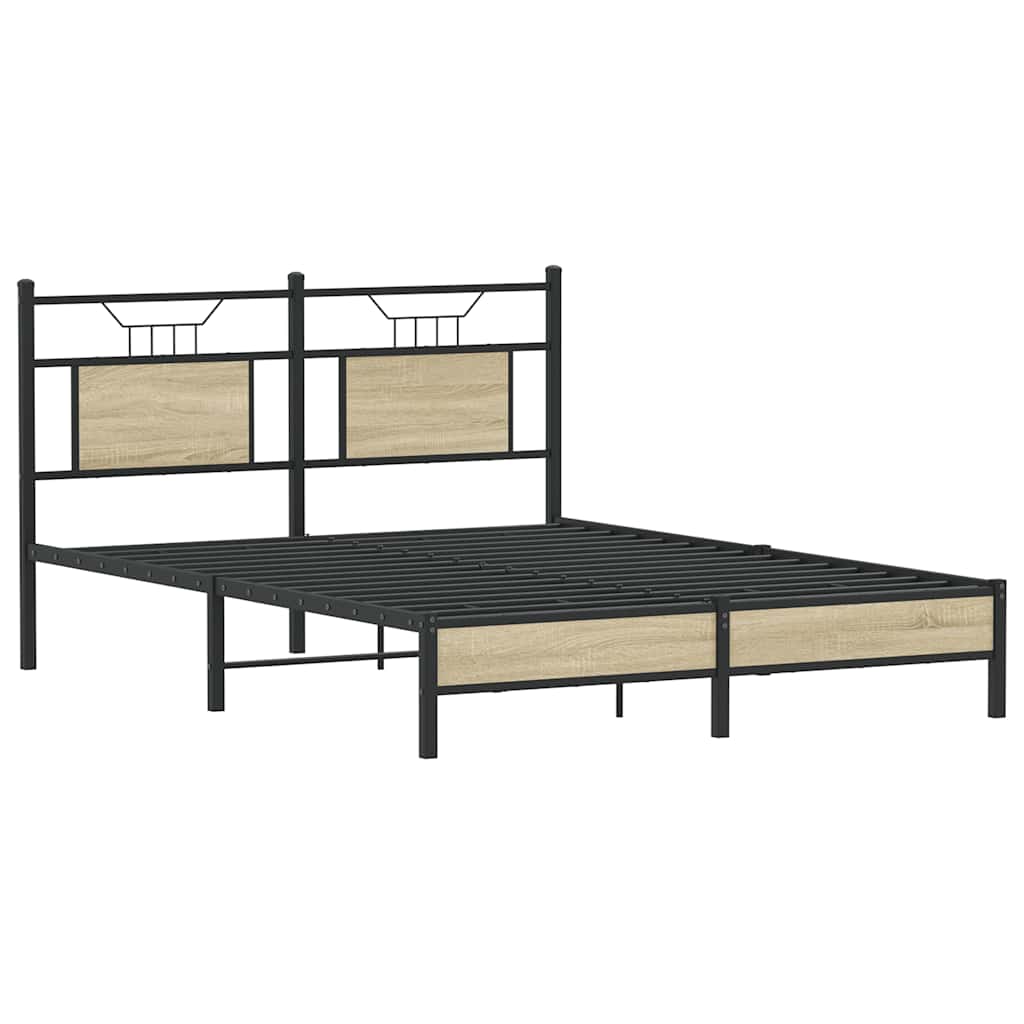 Bettgestell ohne Matratze Sonoma-Eiche 140x200 cm Holzwerkstoff