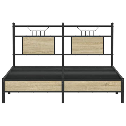 Bettgestell ohne Matratze Sonoma-Eiche 140x200 cm Holzwerkstoff