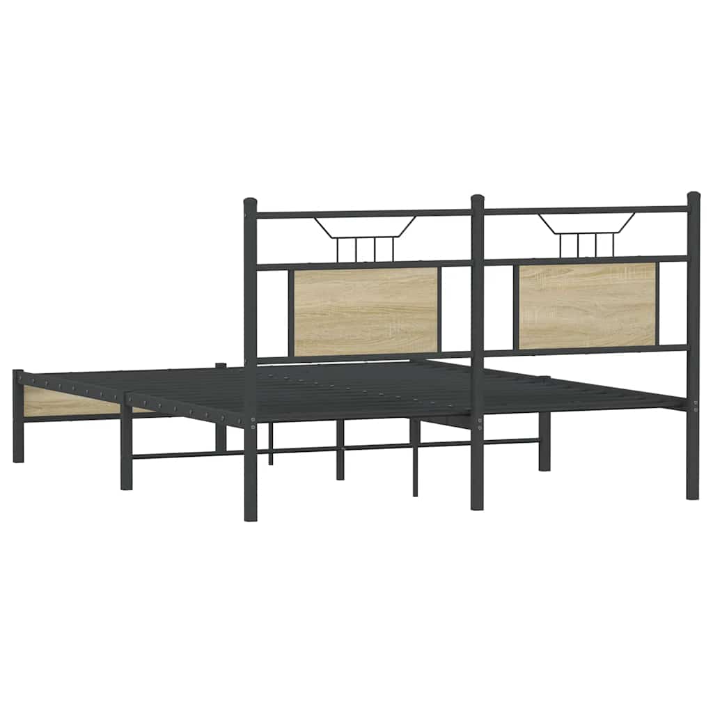 Bettgestell ohne Matratze Sonoma-Eiche 140x200 cm Holzwerkstoff