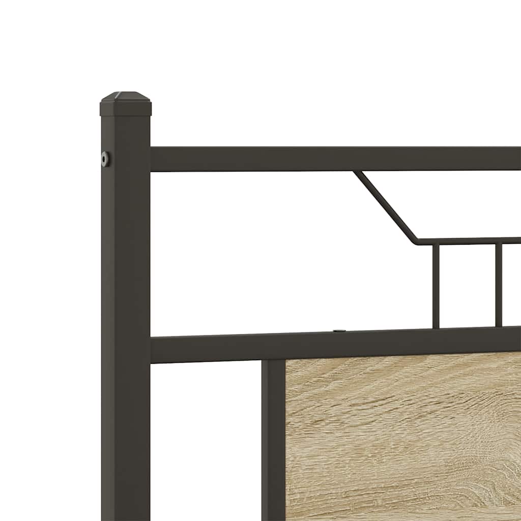 Bettgestell ohne Matratze Sonoma-Eiche 140x200 cm Holzwerkstoff