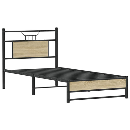 Bettgestell ohne Matratze Sonoma-Eiche 75x190 cm Holzwerkstoff