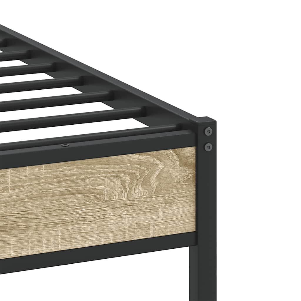 Bettgestell ohne Matratze Sonoma-Eiche 75x190 cm Holzwerkstoff