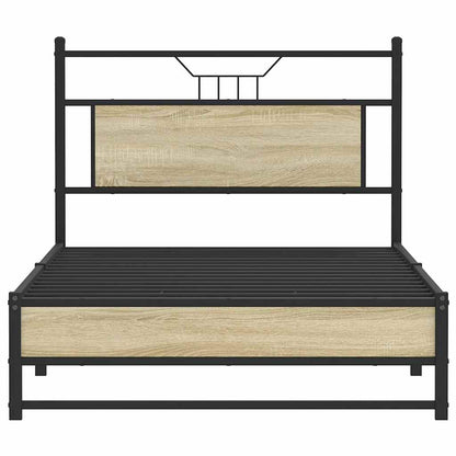 Bettgestell ohne Matratze Sonoma-Eiche 100x200 cm Holzwerkstoff