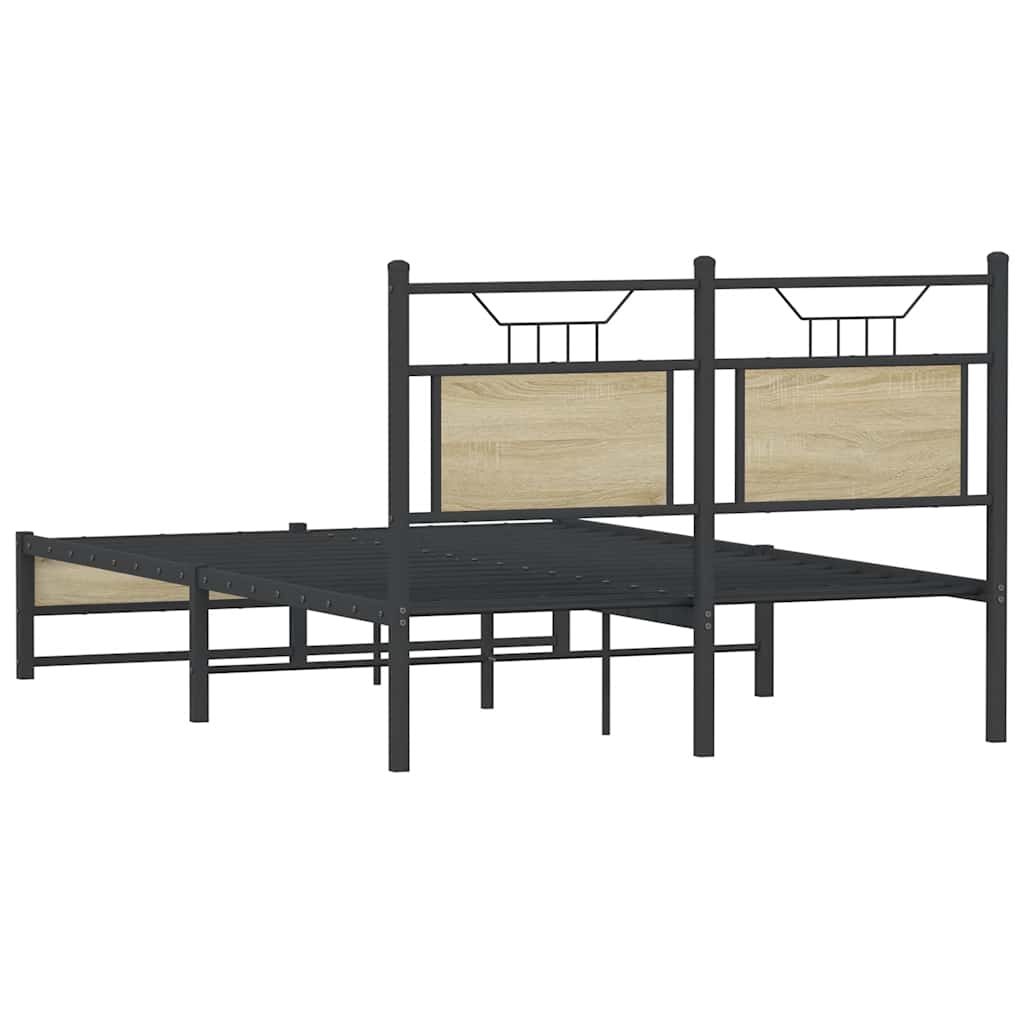 Bettgestell ohne Matratze Sonoma-Eiche 120x200 cm Holzwerkstoff