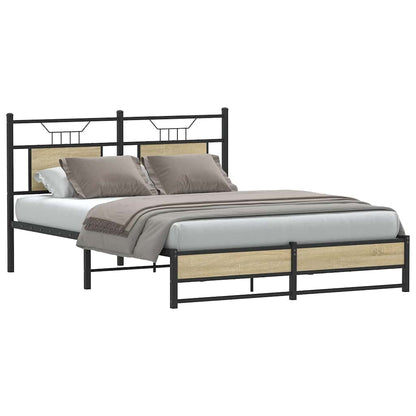Bettgestell ohne Matratze Sonoma-Eiche 140x190 cm Holzwerkstoff