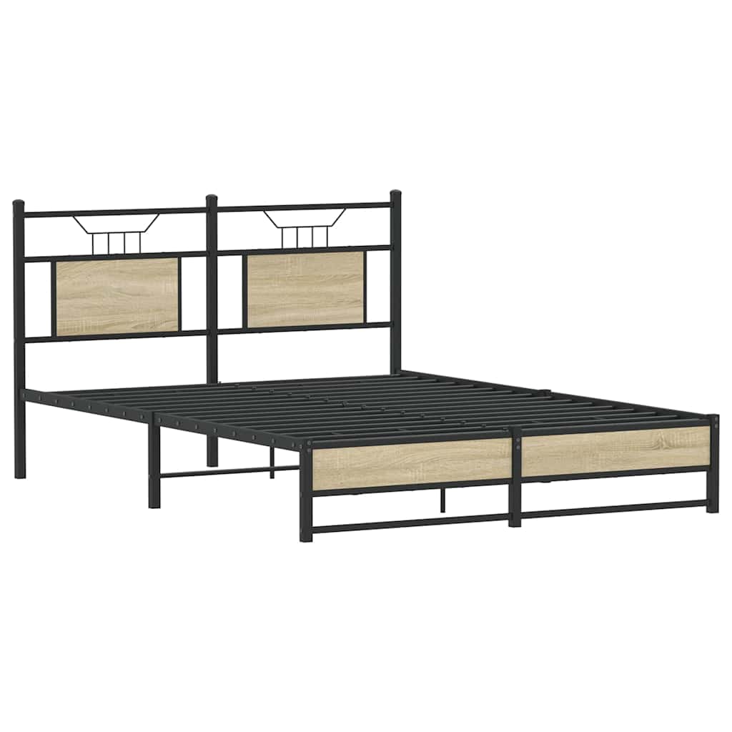 Bettgestell ohne Matratze Sonoma-Eiche 140x190 cm Holzwerkstoff