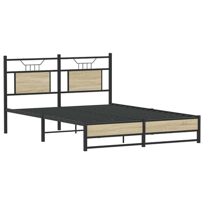 Bettgestell ohne Matratze Sonoma-Eiche 140x190 cm Holzwerkstoff