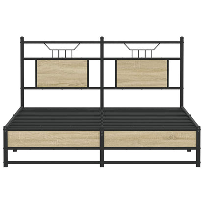 Bettgestell ohne Matratze Sonoma-Eiche 140x190 cm Holzwerkstoff