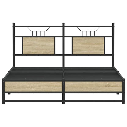 Bettgestell ohne Matratze Sonoma-Eiche 140x200 cm Holzwerkstoff