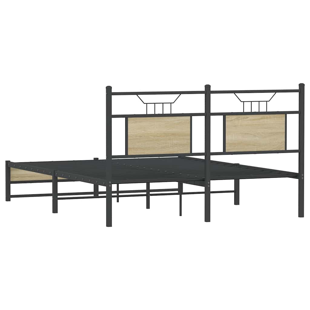 Bettgestell ohne Matratze Sonoma-Eiche 140x200 cm Holzwerkstoff