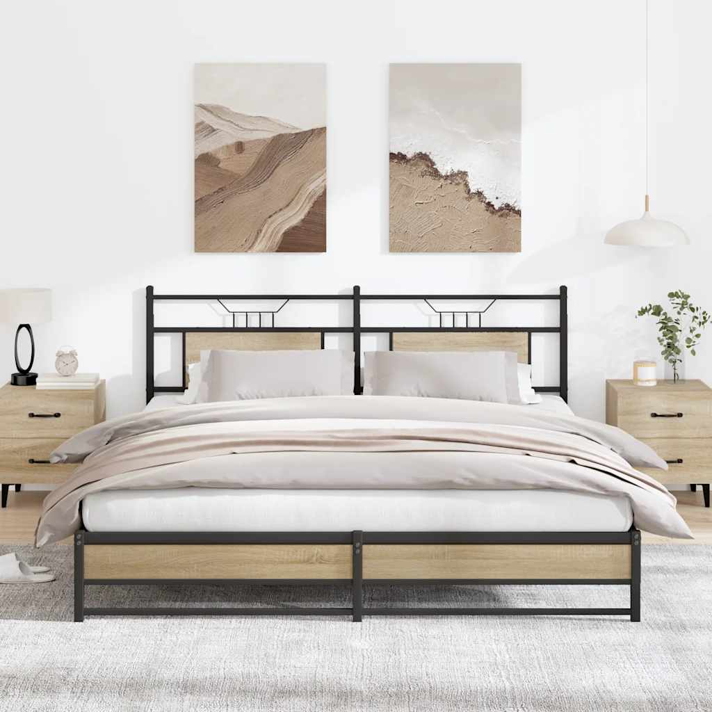 Bettgestell ohne Matratze Sonoma-Eiche 160x200 cm Holzwerkstoff
