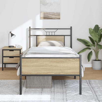 Bettgestell ohne Matratze Sonoma-Eiche 80x200 cm Holzwerkstoff