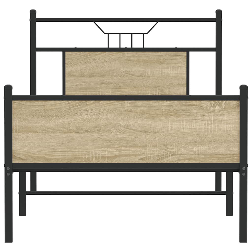 Bettgestell ohne Matratze Sonoma-Eiche 80x200 cm Holzwerkstoff